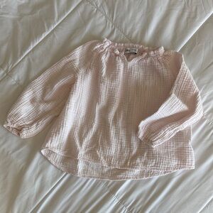 Zara Light Pink Kids flowy Gauze shirt